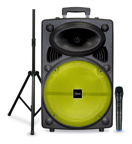 Parlantes Bluetooth Con Micrófono Rhythm Charger2 Verde Mlab