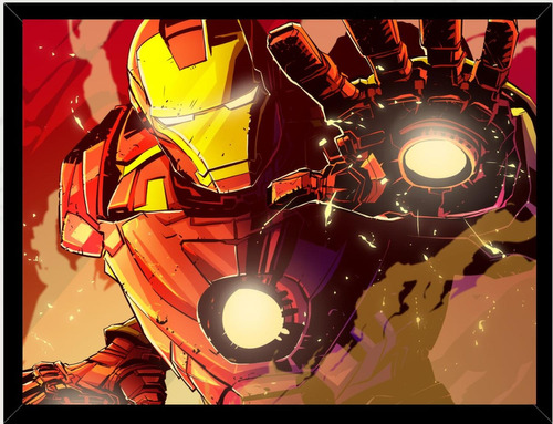 Cuadro Decorativo Iron-man Comics 2 Medidas 30x40 Cm