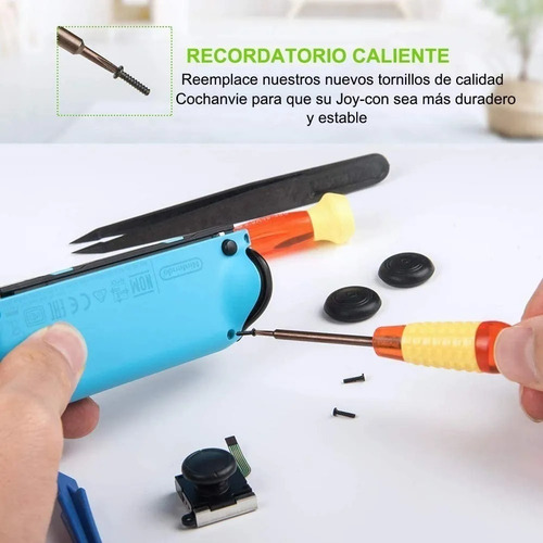 Imagen 8 de 9 de Kit De Reparación Joycon Repuesto Joystick Original 23 Pcs