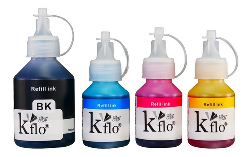 4 Tinta Btd60 Y Bt5001 Compatible Kflo Una Botella Por Color