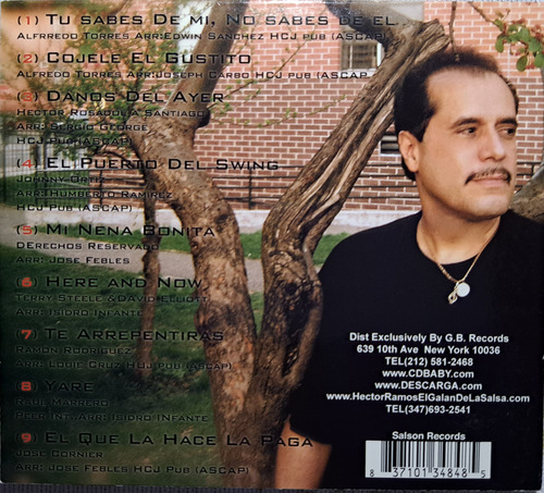 Hector Ramos- El Galan De La Salsa- Salson Records- Cd -2007 Edición Limitada (Usado)
