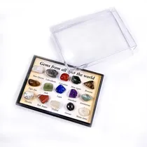 Comprar 15 Cuarzos \u002F Piedras Naturales Curativas - En Caja Acrílica