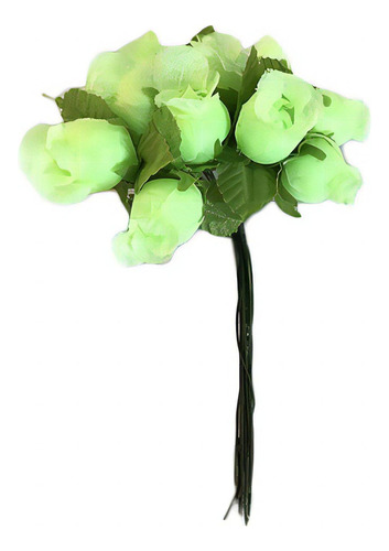 Mini Rosa Artificial - Pacote De 144 - Verde Claro