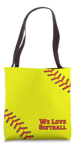 Nos Encanta El Softbol Bolsa De Tela