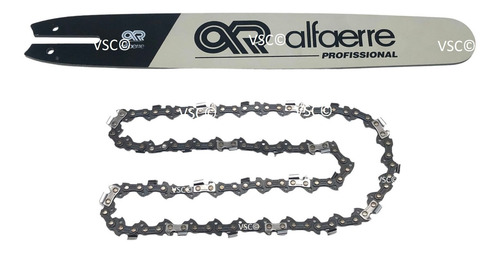 Sabre Ponta Dura Compatível Motosserra Ms 180 14 + Corrente