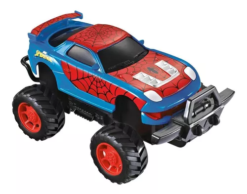 Carro de corrida de controle remoto Candide Web Tangle Homem-Aranha  vermelho/azul