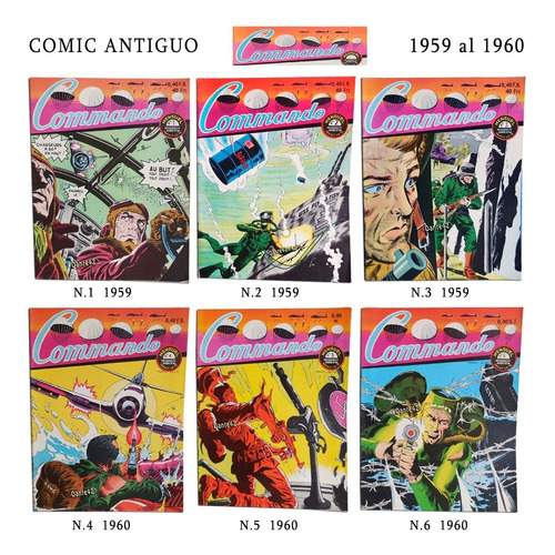 Dante42  Comic Antiguo Commando Serie1 1959 Al 1960