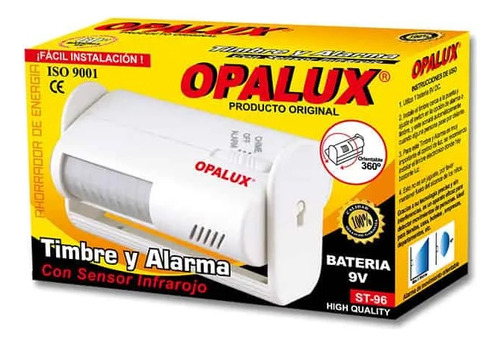 Sensor De Movimiento Con Alarma/timbre St-96 Opalux