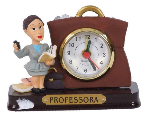 Miniatura Professora Resina C/ Relógio 8cm - Meerchi