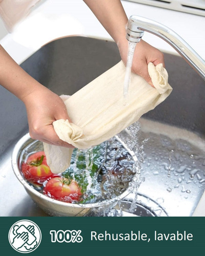 Imagen 5 de 5 de Tela Para Queso Bouquet Garni Lino Natural Cheese Cloth