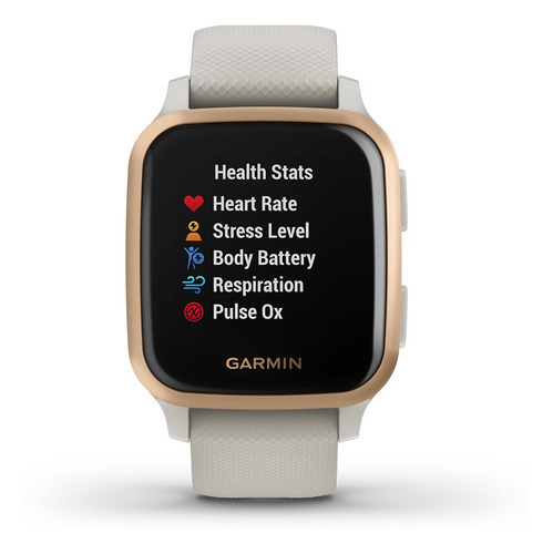 Imagen 3 de 6 de Reloj Gps Multideporte Garmin Venu Sq Music Beige/oro Rosa