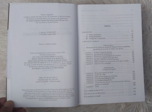 Libro/ Todo Sherlock Holmes/ Arthur C.doyle/ Usado/ 1631 Pag (Usado)