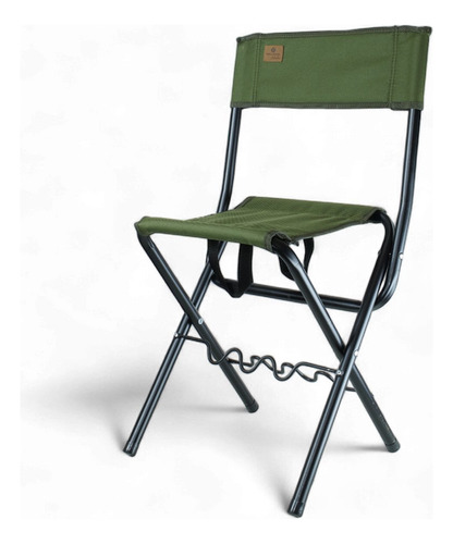 Banqueta Dobrável Pesca Brasil Pescador C/ Suporte P/ Varas Cor Verde
