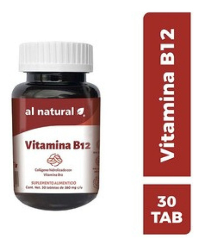  Vitamina B12 30 Tabletas Al Natural Sabor Neutro