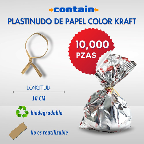 10mil Plastinudo, Twister, Alambre Forrado Papel Biodegradra