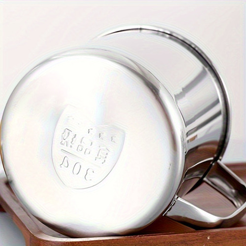 1pc Taza Portátil De Acero Inoxidable 304 Duradera Para