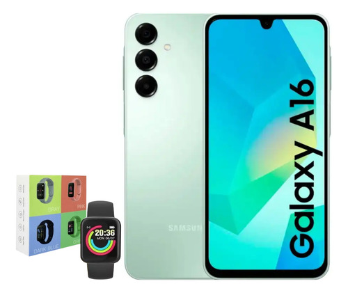 Samsung Galaxy A16 Dual Sim 256gb 8ram Black + Smartwatch Macaron