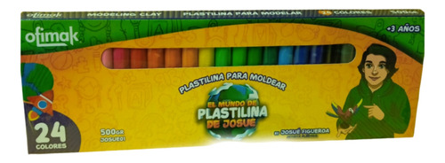 Plastilina Josue 500gr/ 24 Colores Pura Diversión X2