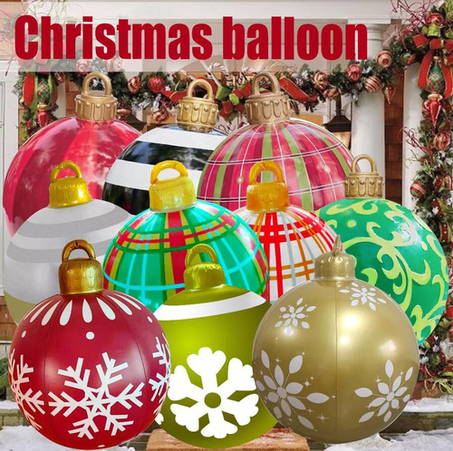 G Conjunto De Esferas Infláveis Gigantes De Natal Para