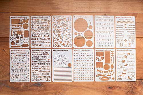 Bulletstencils Starter Set - Con 12 Revistas Plantillas: Pla