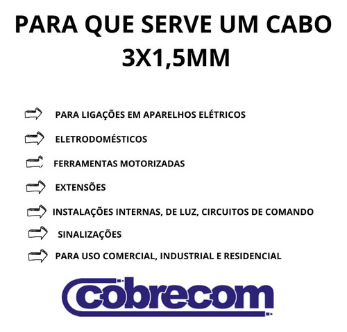 Cable de 3 vías de 1,5 mm para equipo de sonido de baja potencia, cubierta de color negro