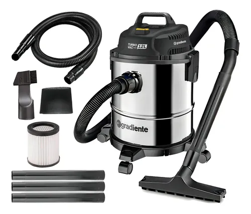 Aspirador de Pó e Líquidos Inox Gradiente 12l 1200w Turbo Vac Pgac120 Prata/preto 127v — R$ 379,90 em Mercado Livre, 37% OFF