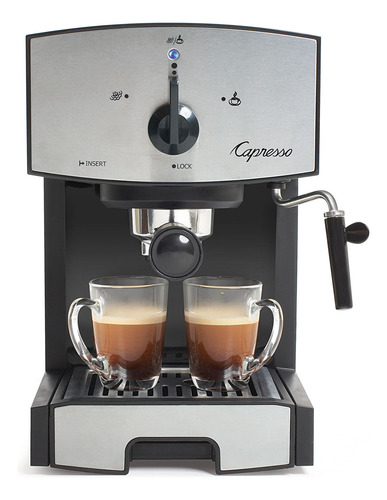 Máquina De Café Expreso Y Capuchino Acero Inoxidable Negra