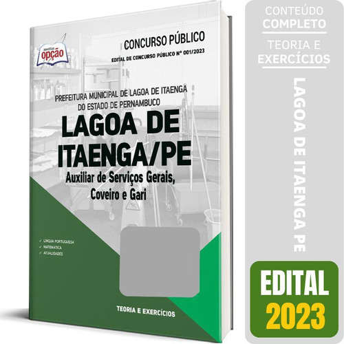 Apostila Prefeitura Lagoa Itaenga Pe 2023 Auxiliar Serviços