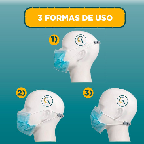 Extensor De Mascarillas, Protector Salva Orejas,silicon 100u