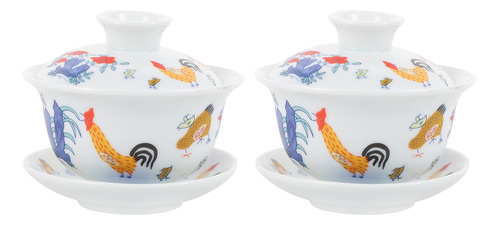 Taza De Té Gaiwan Para Decoración Del Hogar, 2 Unidades