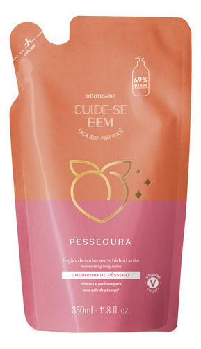 Refil Creme Cuide-se Bem Loção Hidratante Corporal Boticário Tipo De Embalagem Sachê Fragrância Pessegura