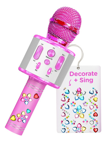 Move2play Microfono De Karaoke Para Ninos, Decora Con Calcom