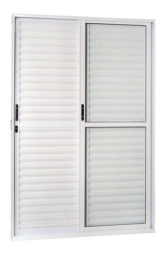 Porta De Aluminio Veneziana De Correr 210x120cm 3 Folhas Wt