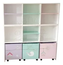 Comprar Juguetero, Mueble Organizador Baúl Infantil.cubos Con Ruedas