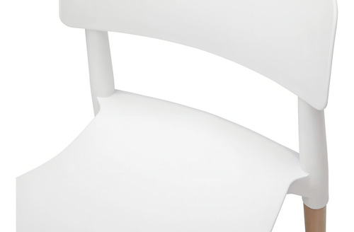Set de 4 Sillas de Comedor Estocolmo con Patas de Madera | Sillas Modernas con Estilo Nordico Minimalista