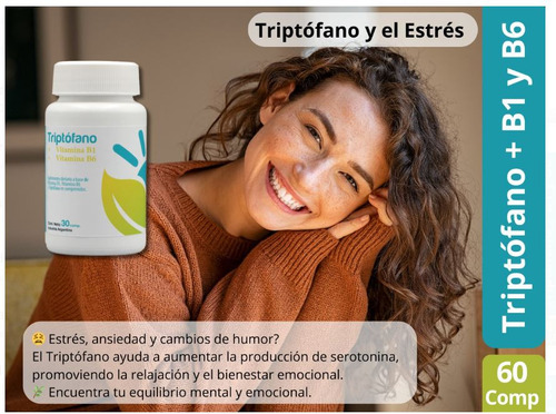 Triptofano Melatonina Serotonina Estrés Ansiedad Buen Sueño Sin Sabor