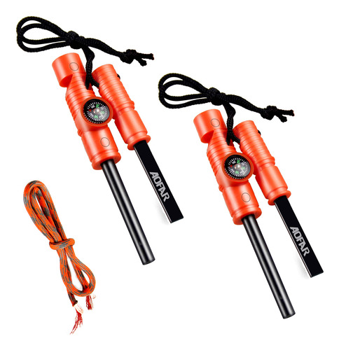 Aofar Fire Starter Af-381 Fire Steel 5 En 1 Para Camping, Se