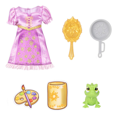 Muñeca Rapunzel Disney Princesa Pelo Largo Vestido Morado