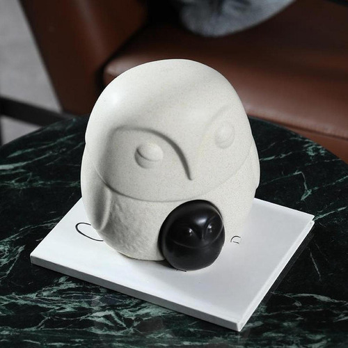 2x Escultura De Búho Adorno De Búho De 15 Cm X 15,2 Cm