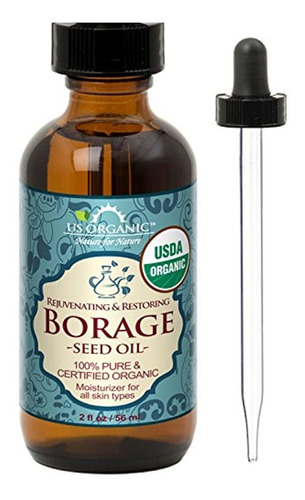 Borage Seed Oil 18% Gla Usda Cert-organic Cold Pressed 56ml