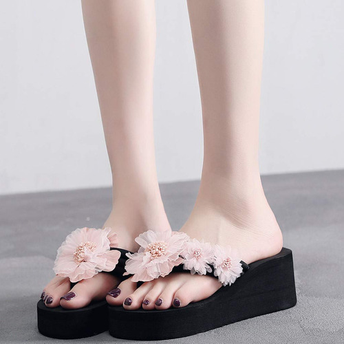 Flip- Open Moda Mujer Slip-on Zapato Flop Cuña