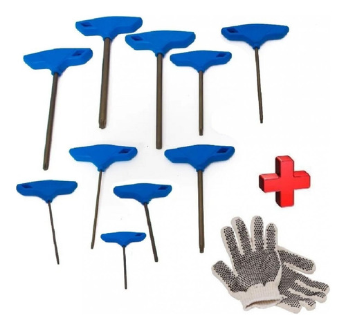 Juego Llave Torx Mango  T  Gedore 10 Piezas 9-50 + Guantes