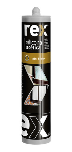 Silicona Acética Rex Cartucho 300 Ml Colores