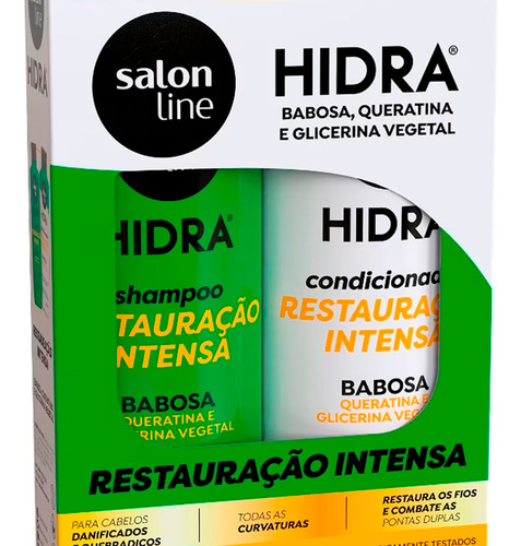 Salon Line Hidra Babosa Queratina Shampoo Acondicionador 3c