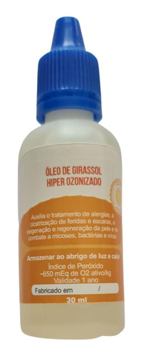 Óleo De Girassol Hiper Ozonizado 30ml