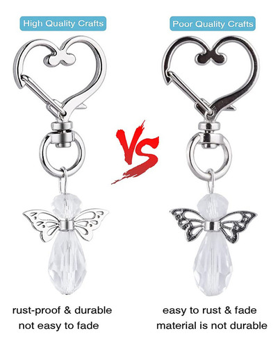 Mini Colgante De Cristal Tipo Ángel Para Llavero Con Bolsas