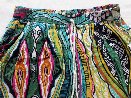 Pollera Falda Larga Mandalas /verde C/bolsillos T40 (Usado)