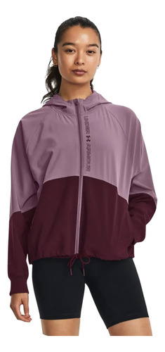 Campera Under Armour Woven Mujer Training Lila