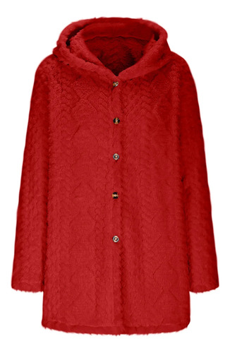 Chaqueta De Punto De Manga Larga Con Capucha De Felpa Para Mujer