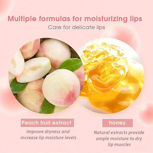 Bálsamo Hidratante Para Brillo De Labios Peach Lipgloss Que